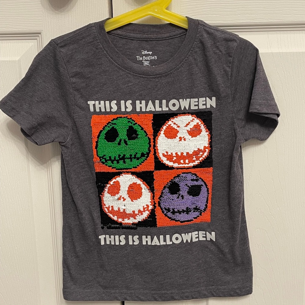 Disney Tim Burton Nightmare before Christmas sequence shirt size xs